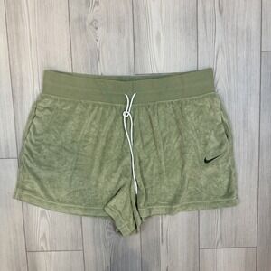Nike Sportswear Terry Oil Green Shorts Women's Plus Size 2X (FB3137-386)